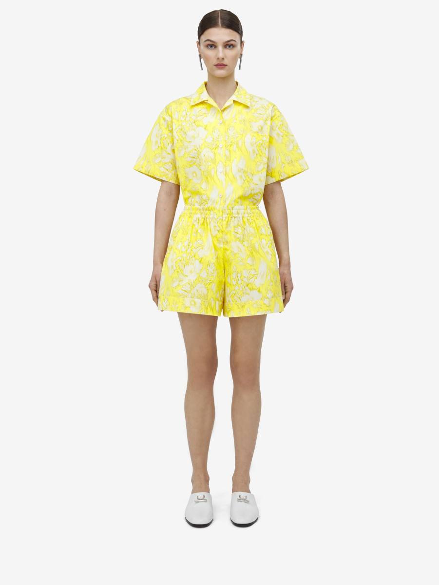 ALEXANDER MCQUEEN - Warped Floral Shorts - Item 840574QCAML7083